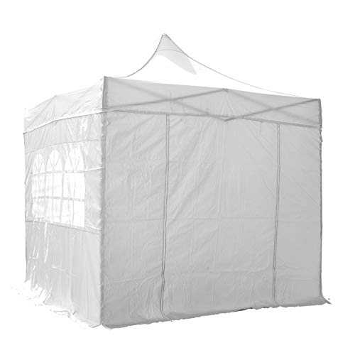 AIRWAVE 3x3m Waterproof White Pop Up Gazebo - Stunning Outdoor Marquee Tent with 4 Leg Weight Bags & Carry Bag