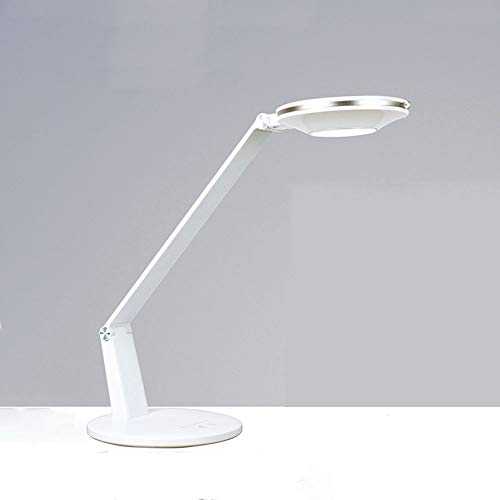 Gvbkscnjgjhk Desk Lamp, Swing Arm Desk Lamp,Touch Dimmer Bedside Table Lamp,Dimmable Office Lamp with USB Charging Port,LED Desk Lamp with 2 Color Temperatures x 6 Brightness Levels (Color : White)