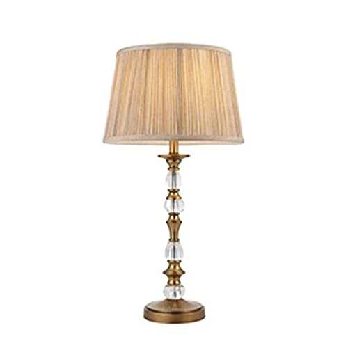Polina Antique Brass Medium Table Lamp With Beige Shade - Interiors 1900 63594
