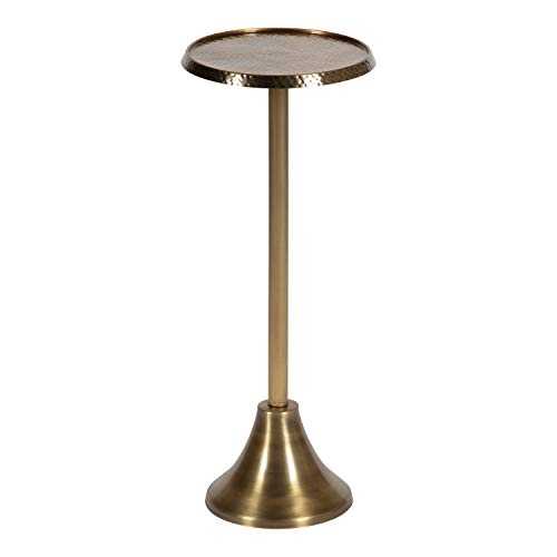 Kate and Laurel Sanzo Bohemian Side Table, 9 x 9 x 23, Gold, Decorative Pedestal End Table for Display and Storage