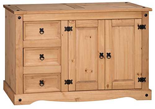 Mercers Furniture Corona 2-Door 3-Drawer Low Sideboard - Pine