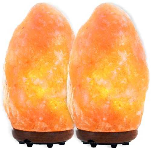 (Pack of 2) 1-2 KG 100% Natural Premium Himalayan Crystal Rock Salt LAMP IONISER Relax Aromatherapy (2 x Pack UK On/Off)