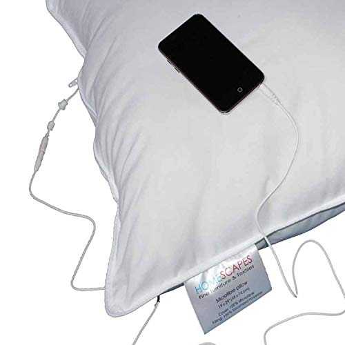 HOMESCAPES - WASHABLE - Music Pillow Super Microfibre Bounce Back Filling - Firmness Rating (Medium / Firm)
