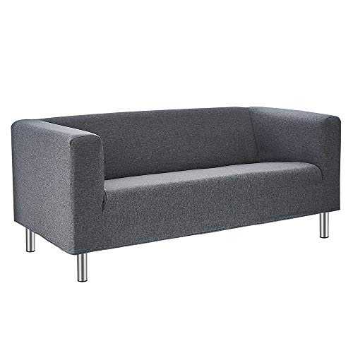 Panana 2 Seater Sofa Or 3 Seater Sofa Compact Sofa Corner Sofa for Living Room Flat Modern Simple Design Sofa with Chrome Legs (Grey, 3 Seater)