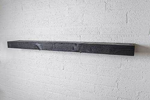 Deliver Me Timber Rustic Charcoal Black 8x4' Air-Dried Fireplace Beam for Stove Mantle Piece or Floating Shelf