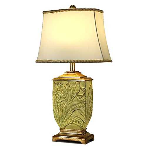 YUHUAWF Bedside Lamp Retro Pastoral Style Bedside Table Lamp Creative Bedroom Bedside Table Lamp Home Living Room Study Decorative Table Lamp Dimmable