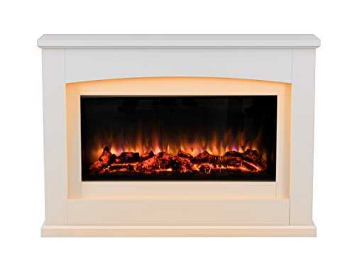 Endeavour Fires Danby Electric Fireplace Suite Glass fronted electric fire 220/240Vac, 1&2kW 7 day Programmable remote control in an Off White MDF fireplace suite.