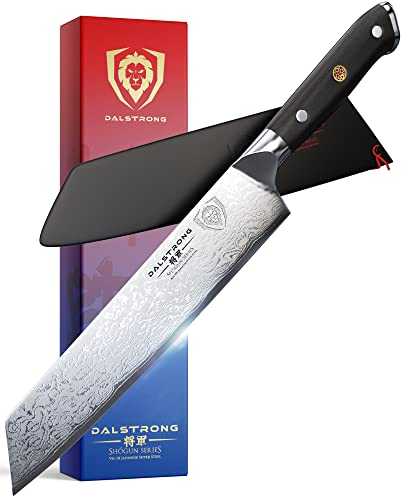 DALSTRONG Kiritsuke Chef Knife - 8.5" (21,6 cm) - Shogun Series - Damascus - Japanese AUS-10V Super Steel - G10 Handle - Sheath Included