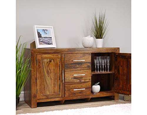 Indiana Solid Rosewood Large Sideboard with Storage Drawers | Dark Wood Cube