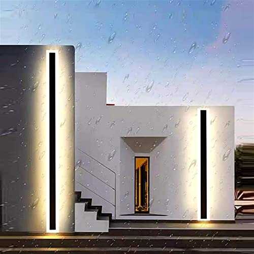 YANJ Wall lamp Minimalism Style Waterproof IP65 Linear Led Wall Sconce Porch Lamp Villa Hotel Building Outoor Lighting (Color : 120cm 48W, Emitting Color : Warm White Outdoor) (150cm 60w Cold whi
