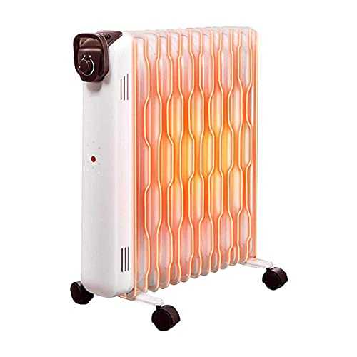 Oil Filled Radiator/Portable Electric Heater/Drying Rack/Air Humidifier/ 3 Power Settings with Thermostat/Over Heat Protection/Safety Cut Off/Thermal Safety Space Heater,White,13Fin