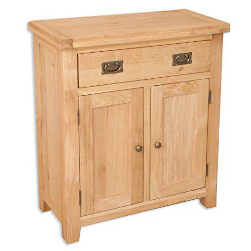 Classically Modern Chunky Solid Oak Harrogate Natural Slim 2 Door Drawer Sideboard Cabinet Cupboard Living Dining Room Furniture