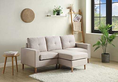Merax Sofa Bed Sleeper Couches and Sofas Couch Recliner L Shaped Sofa Futon Couches Sofas Bed for Living Room Recliner Couch (Beige)