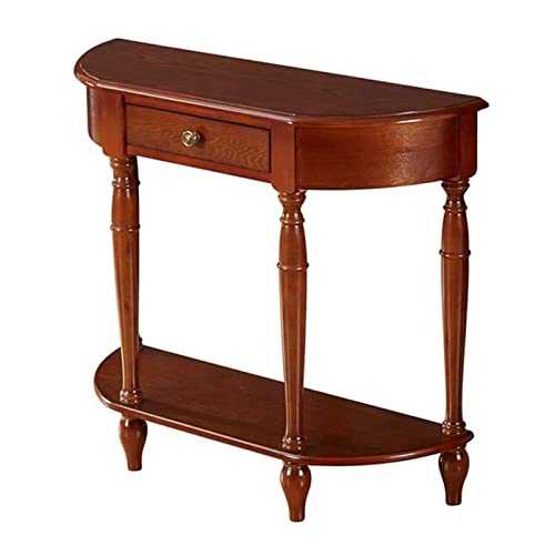 Entryway Console Table, Half Moon Shape Sofa Tables, Accent Table Table With Drawer And Bottom Shelf, Furniture Entry Way Console Table, Coffee Table For Hotel Home,90 * 80 * 30cm (A)