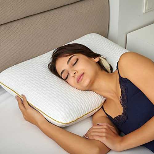 ACTUR Memory Foam Pillow. +1 Pillowcase Gift.Ventilated Design and High-Density Extra Firm Pillow.Orthopedic Pillow for Neck Support and Comfortable for Side, Stomach, and Back Sleepers.40x60x13 Cm.