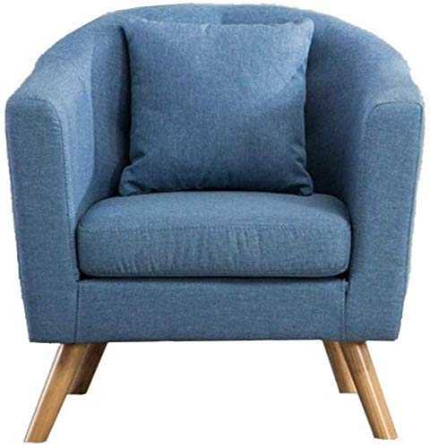 Sun Loungers,Camping Chairs Garden Loungers Folding Chair Linen Fabric Tub Chair Armchair Vintage Seat Chair Sofa Recliner for Bedroom Dining Living Room Lounge Office(58.5x65x70.5cm）(Color,Blue),Flo