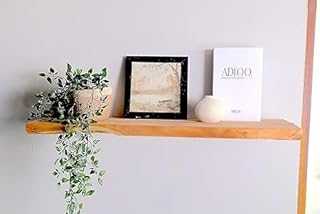 Lang Horn wooden shelves rustic wood Floating Shelf Natural Wood with Concealed Brackets 30"X9"X1.5"
