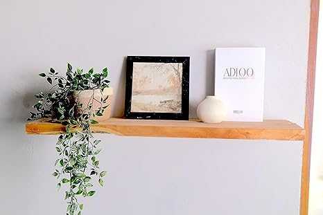 Lang Horn wooden shelves rustic wood Floating Shelf Natural Wood with Concealed Brackets 30"X9"X1.5"