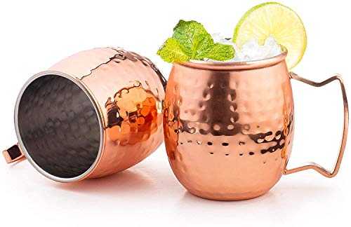 Set of 40 Moscow Mule Mug Copper Plated with Stainless Steel Lining Handles Classic Drinking Cup Set Home, Kitchen, Bar Drinkware Helps Keep Drinks Colder (40)