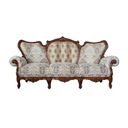 SIMEX Furniture - Cleopatra Collection - 3 seater Sofa - Solid Wood - Living Dining Room, Lobby area