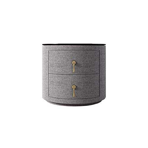 Accent Table Nightstand Bedroom Bedside Table Round Fabric Storage Cabinet Bedroom Small Apartment Multifunctional Locker Small Table (Color : C)