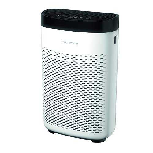 Rowenta Pure Air Essential Air Purifier PU2530, CADR 230m³/h, Allergy+ Filter & Carbon Filter, Ideal for Home or Office, 3 Speed Settings, 8 Hour Timer, 40dBA, White