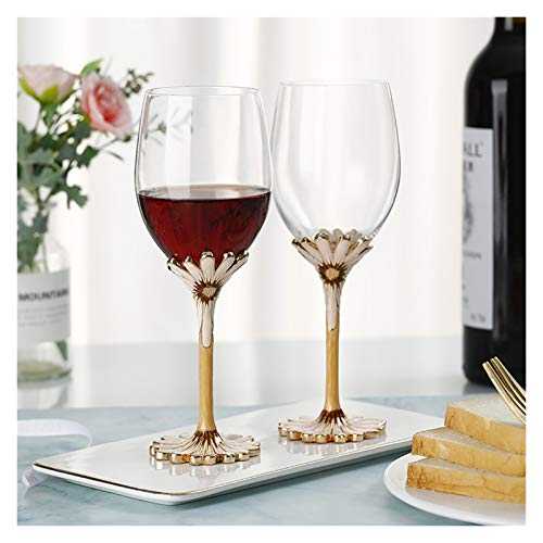 FFFLY Red Wine Glasses, Wine Glasses, Extra Large Red Wine Glasses, Set Of 2 Wide Glass With Stem, Wine Glass Charms (Size : 350ml-4)