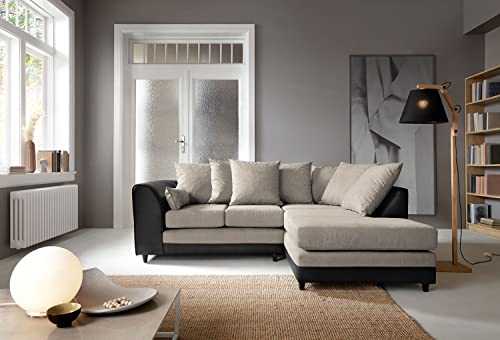 Abakus Direct Dylan Byron Corner Group Sofa Brown and Beige Right or Left (Corner Right)