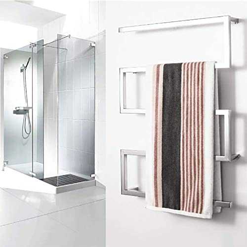 ZZJCY 600Mm Wide Silver Towel Warmer Bathroom Modern Towel Rail Radiator Chrome Straight Electric Towel Rail with Thermostat Central Heating Bathroom Radiators,Hardwired