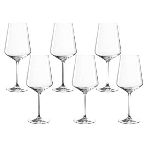 Leonardo 014790 Set 6 wine glass Puccini, clear, red