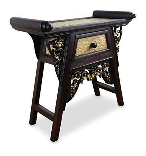 livasia Telephone table made from hardwood, handmade from rattan, chest, console, stand, Asian furniture, Thailand