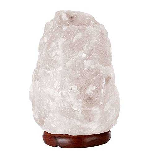 Himalayan Natural Salt Lamp Crystal Rock from The Orignal Himalayan Mountains Hand Crafted Healing Ionizing Salt Lamps Pink,Gray,White with Bulb and UK Plug Prime Quality(Pure White, 1.5-2 KG)