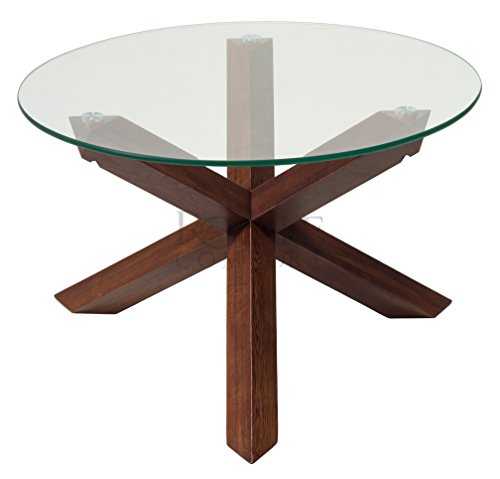 ROYALE COMFORT Torino Range Solid Oak Glass Coffee Dining Table Lamp End Dark Wood Living room Furniture (Coffee Table)