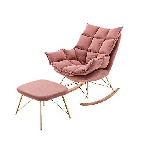 Relax Rocking Chair, Recliner Armchair and Footstool Armchair,Upholstered Fireside Rocker Armchair for Living Room Bedroom Office, Lounge High Back Leisure Chair