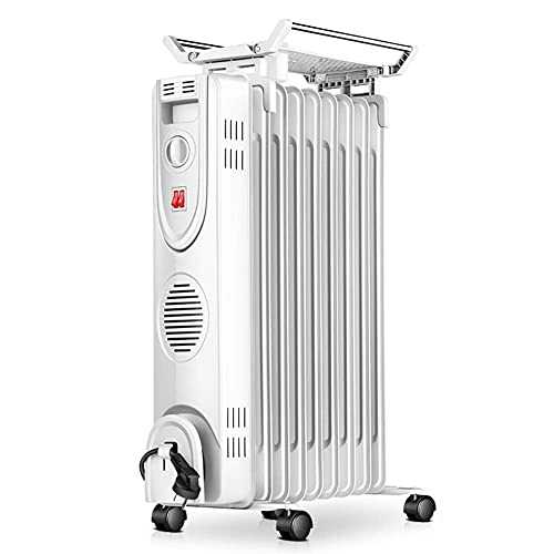 Oil Filled Radiator Heater, Portable Space Heater with Adjustable Thermostat, Tip-Over & Overheated Protection, 3 Heat Settings with Quiet Operation, Electric Heater for Home And Office,1500