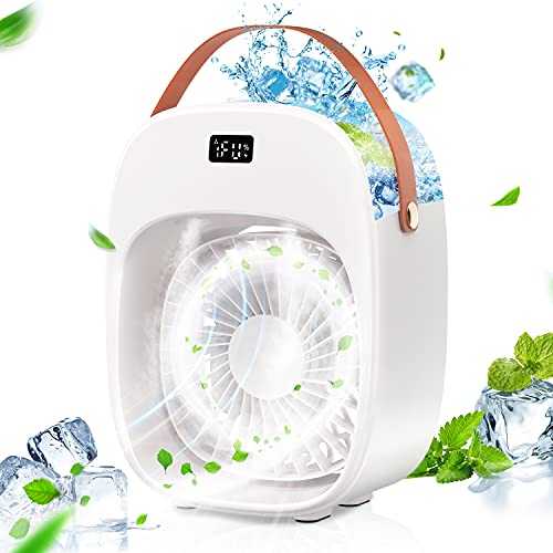 BNT Mini Ac Fan，Upgraded Multifunction 3 in 1 Car Air Conditioner with Mist Sprayer， USB Mini Portable Air Conditioner for Room/Tent/Office/Bedroom/Car