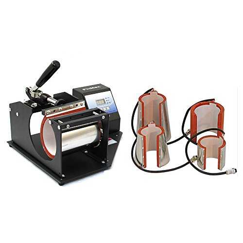 Sublimation Mug Press Machine Heat Transfer Digital Printer Printing Sizes: 5oz, 7oz, 11oz, 12oz & 17oz Elements Black