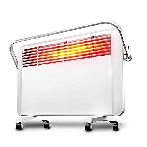 Electric Space Heater Fan/Mobile Fast Heating Stove/Overheating Protection/Home Bathroom IPX4 Safety Waterproof Heater-Electric Radiator Vertical Heater with Drying Rack,2000W