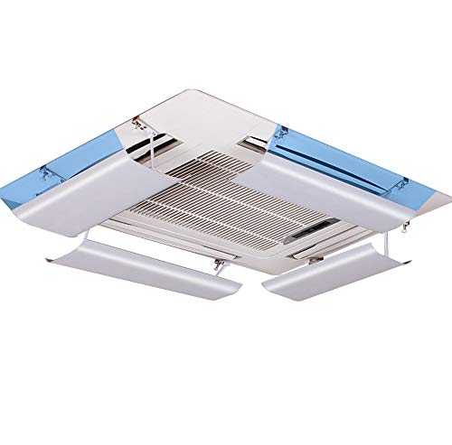 Air Conditioner Deflector for Ceiling Central Air Conditioning,Prevent The Air From Blowing Straight,Angle Adjustable,Suitable for 54-84cm,Lightweight Plastic Material(one piece)