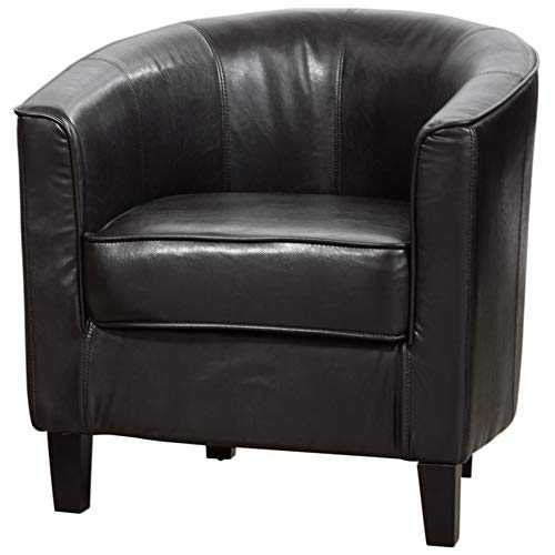 Sofa Collection Abbeville Faux Leather Tub Chair/Armchair Seating (Black), 66x69x71 cm