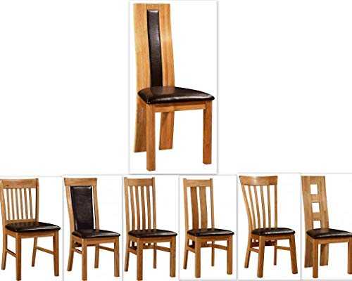 Kelsey Stores Solid Oak Dining Chairs Oak Natural Chairs Various Designs Set Of Two (Shirley)