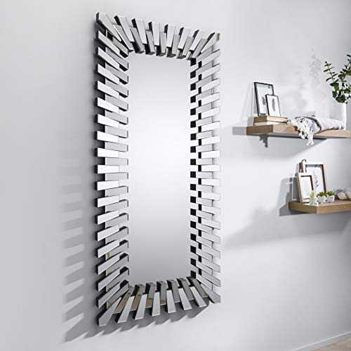 Starburst Large Full Length Silver Stylish 3D Rectangular Modern Living Room Bedroom Wall Mirror