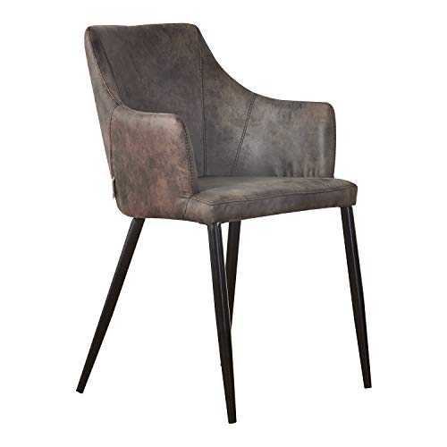 P&N Homewares® Zarah Chair in Dark Grey | Modern Chair | for Dining Room, Living Room ect.