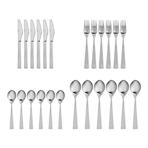 Stelton Maya 2000 Cutlery Set, 24 Piece, Cutlery, 18/8 Stainless Steel, Satin Polished, C-18-24