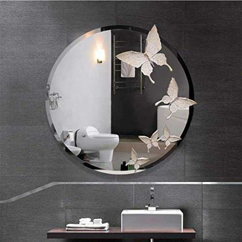 Luxury Club Three-Dimensional Embossed Decorative Mirror Bathroom Wall Hanging Sink Anti-Fog Dressing Mirror (Color : Blue Orchid) (Color : Flying Butterfly)