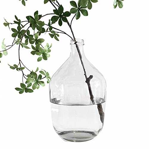 BUICCE Large Clear Glass Vases Balloon Jug Floor Flowers Round Vase for Farmhouse Tabletop Centerpiece Decorative.