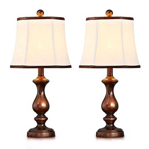 HDZWW Traditional Table Lamps Set of 2 Resin Table Lamp Bedroom Bedside Lamp for Living Room Family Bedroom Bedside
