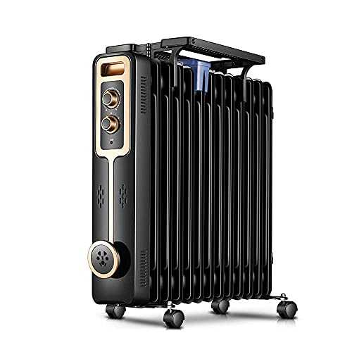 Oil Filled Radiator - Portable Electric Heater - 2200W - 3 Power Settings with Thermostat - Over Heat Protection - 13 Fin - Thermal Safety Energy-Saving Space Heater with Clothes Rack
