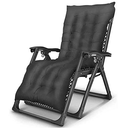 YANGSANJIN Chaise Loungers Indoor With Thick Cotton Pad, Portable 170° Large Angle Adjustable Backrest, Zero Gravity Chair Folding Outdoor Recliner