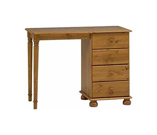 Richmond Steens Solid Pine 4 Drawer Single Dressing Table Metal Drawer Runners